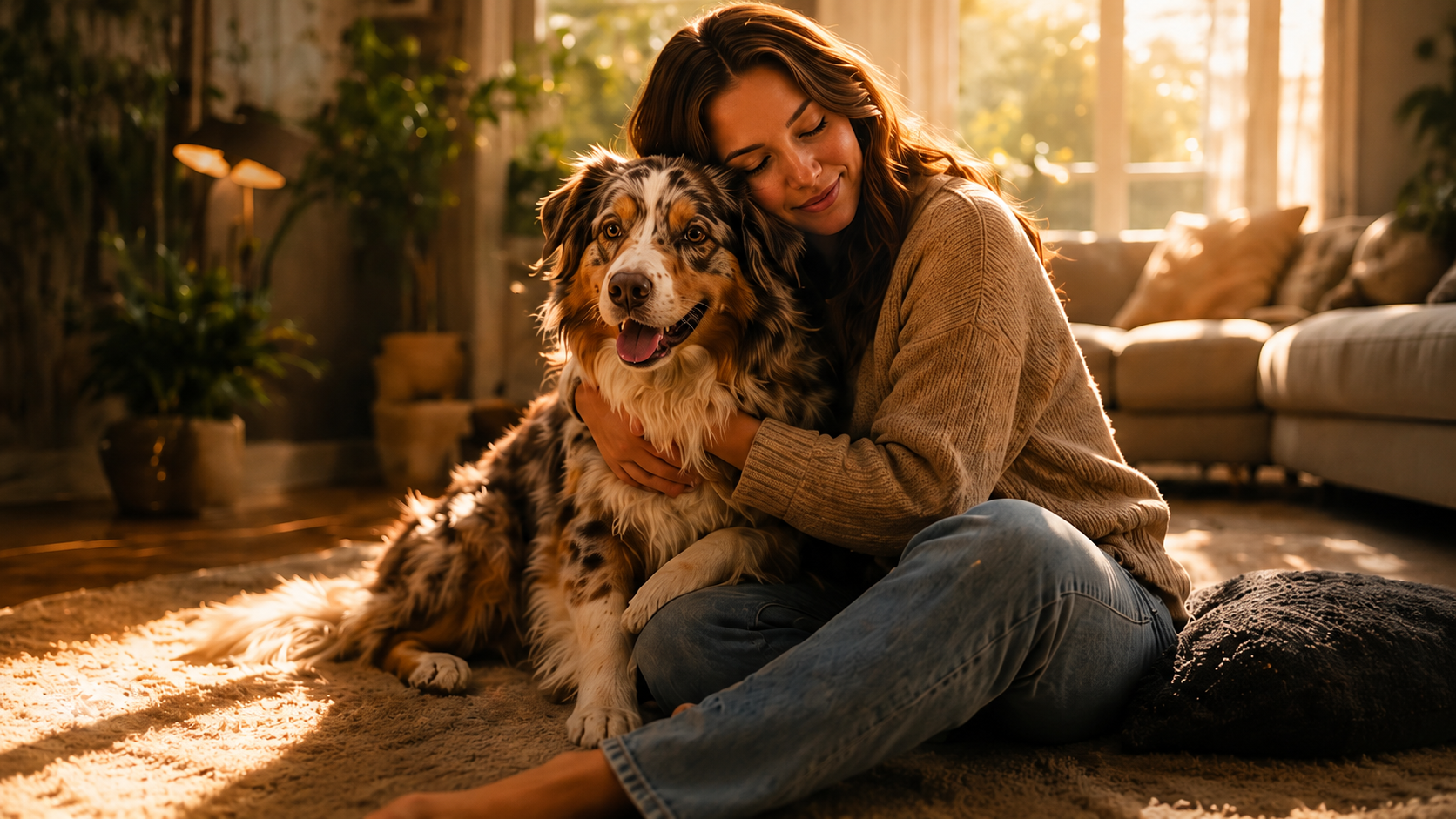 Woman with dog